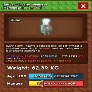 Huge Ember Ghostly Headless Horseman