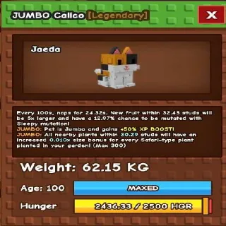 Huge Jumbo Calico