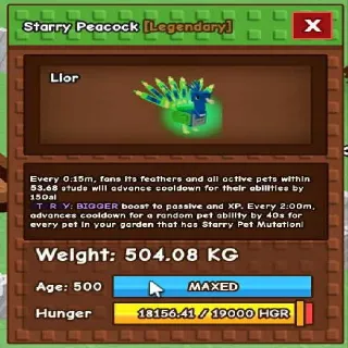 Colossal Starry Peacock