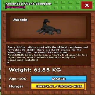 Huge Ascended Giant Scorpion