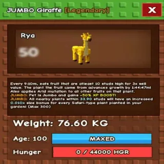 Semi Titanic Giraffe