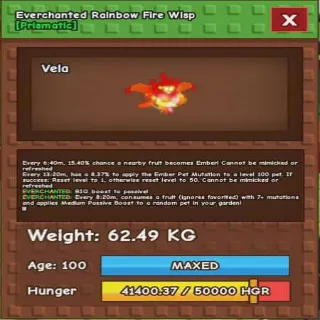 Huge Everchanted Rainbow Fire Wisp