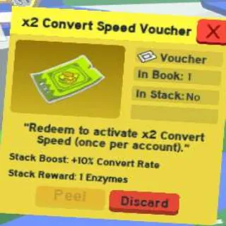 X2 Convert Speed Voucher