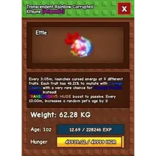 Huge Transcedent Rainbow Corrupted Kitsune