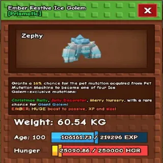 Huge Ember Festive Ice Golem