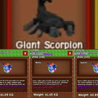 Giant Scorpion + 3 Rbh Dilophosaurus