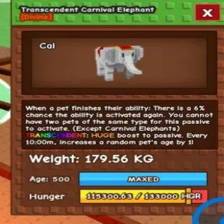 Huge Transcedent Carnival Elephant