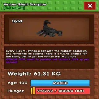Huge Venom Giant Scorpion