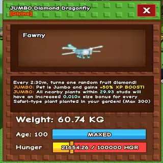 Huge Jumbo Diamond Dragonfly