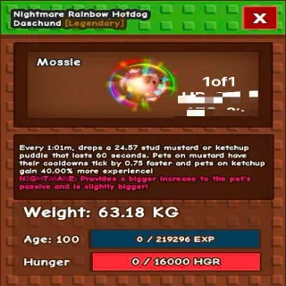 63KG - HUGE RAINBOW HOTDOG DASCHUND