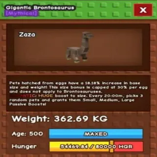 Semi Titanic Gigantic Brontosaurus