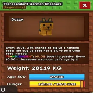 Huge Transcedent German Shepherd