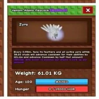 Venom Albino Peacock