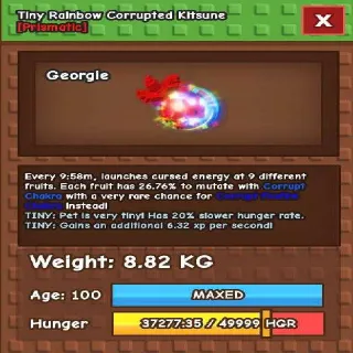 Tiny Rainbow Corrupted Kitsune