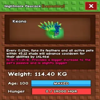 Nightmare Colossal Peacock