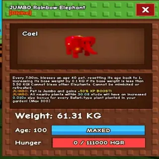 Jumbo Rainbow Elephant