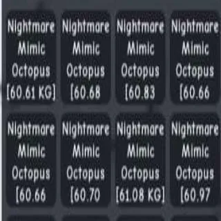 8X Huge Nightmare Mimic Octopus 60+Kg In