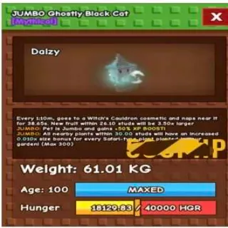 JUMBO Ghostly Black Cat