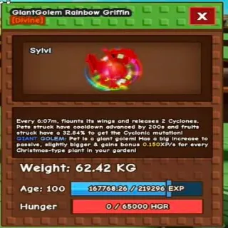 HUGE GIANTGOLEM RAINBOW GRIFFIN