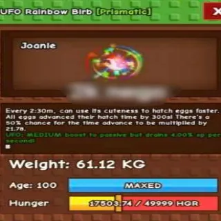 Huge UFO Rainbow Birb