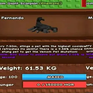 Venom Giant Scorpion