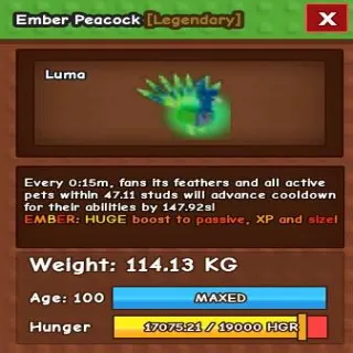 Colossal Ember Peacock