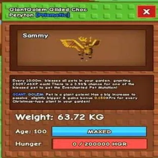 Huge Giantgolem Glided Peryton 63kg