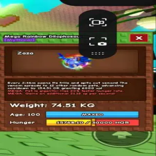 Huge Mega Rainbow Dilophosaurus