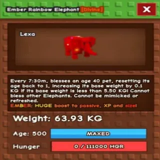 Ember Rainbow Elephant