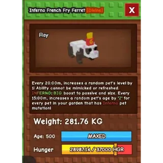 Huge Inferno French Fry Ferret
