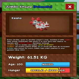 Huge Jumbo Kitsune 60+Kg