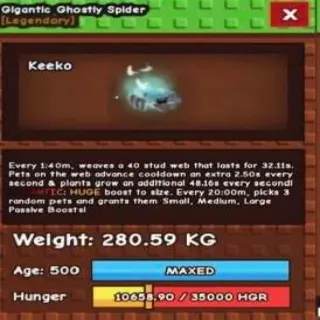 Huge Gigantic Ghostly Spider