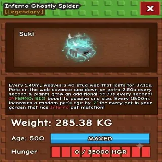 Huge Inferno Ghostly Spider