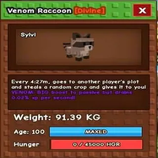 Godly Venom Racoon