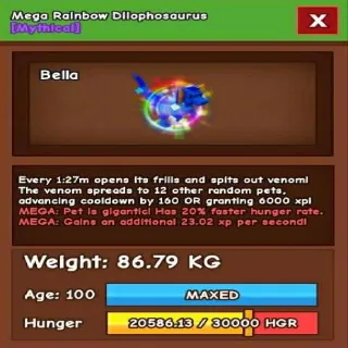 Titanic Mega Rainbow Dilophosaurus