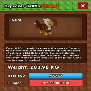 Huge Oxpecker Griffin
