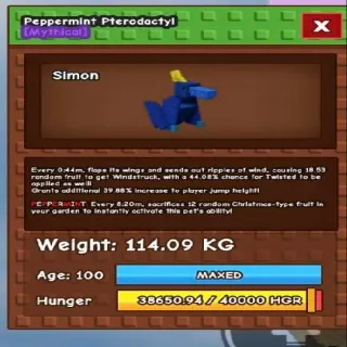 Colossal Peppermint Pterodactyl