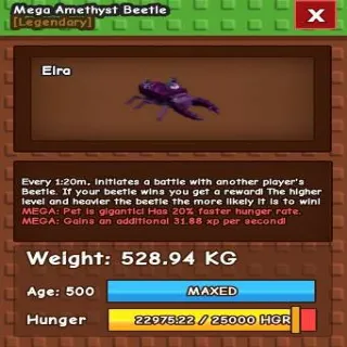 Colossal Mega Amethyst Beetle