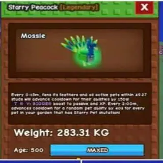 Huge Starry Peacock