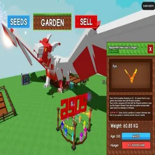 Huge Peppermint New Year's Dragon