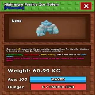 Nightmare Festive Ice Golem