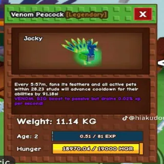 Colossal Venom Peacock