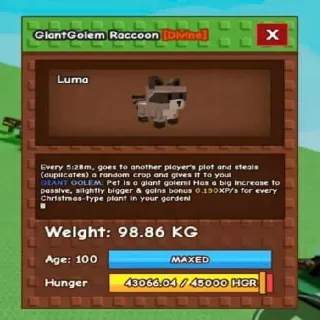 COLOSSAL GIANTGOLEM RACOON