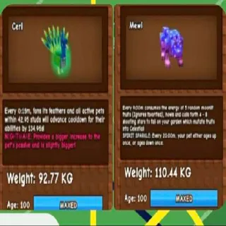 Colossal Spirit Sparkle Star Wolf + Godly Nightmare Peacock