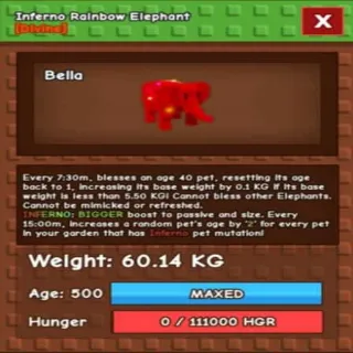 INFERNO RAINBOW ELEPHANT