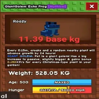 Colossal Giant Golem Echo Frog