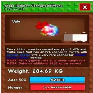 HUGE MEGA RAINBOW CORRUPTED KITSUNE