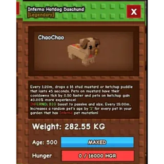 Huge Inferno Hotdog Daschund