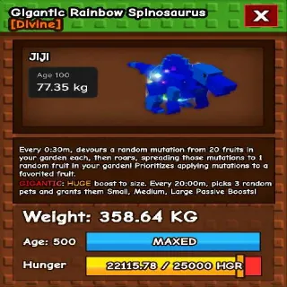 SemiTitanic Gigantic Rainbow  Spinosaurus