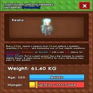 HUGE GIANTGOLEM GHOSTLY HEADLESS HORSEMAN